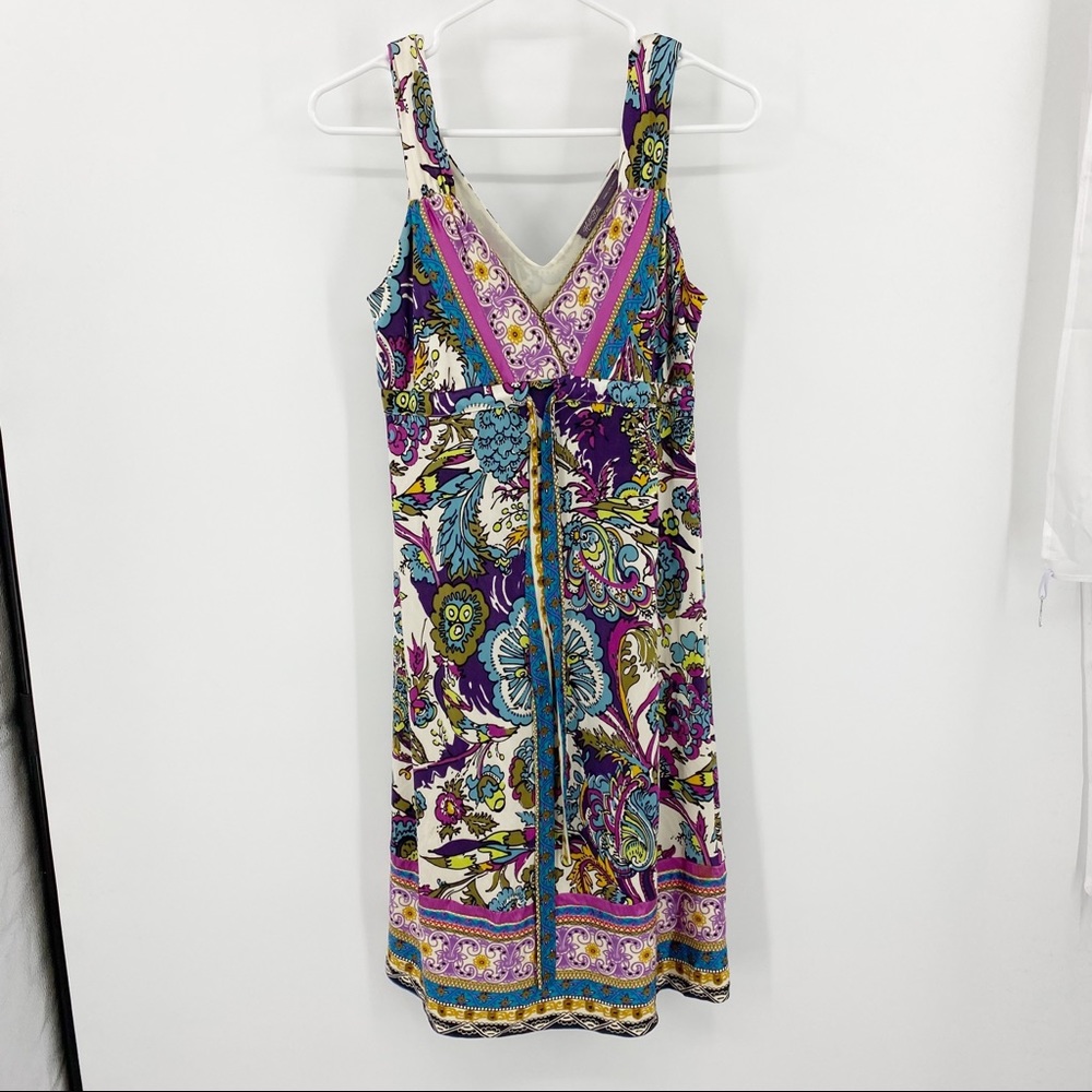Hale Bob Floral Silk Dress XS